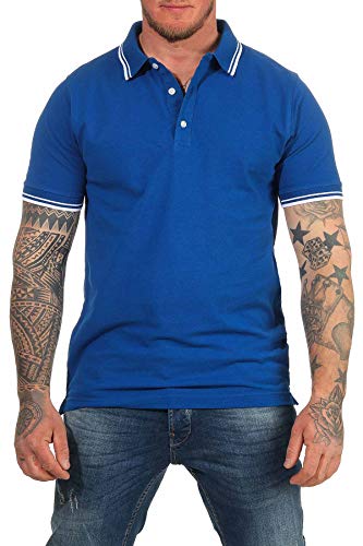 Mivaro Herren Poloshirt T-Shirt Hemd Kurzarm Freizeit Shirt Übergrößen, Größe:3XL, Farbe:Blau von Mivaro