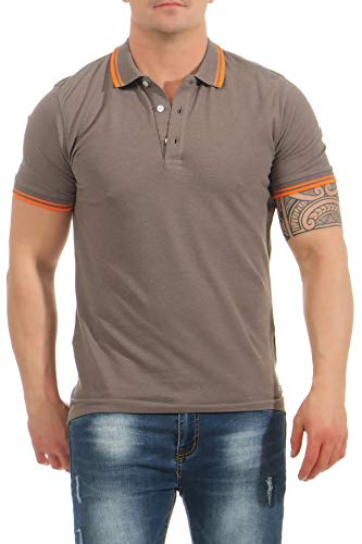 Mivaro Herren Poloshirt T-Shirt Hemd Kurzarm Freizeit Shirt Übergrößen, Größe:L, Farbe:Anthrazit von Mivaro