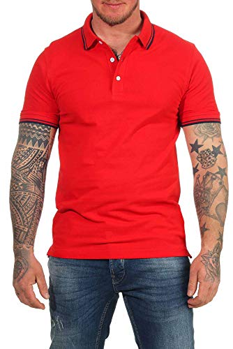 Mivaro Herren Poloshirt T-Shirt Hemd Kurzarm Freizeit Shirt Übergrößen, Größe:XL, Farbe:Bordeaux von Mivaro