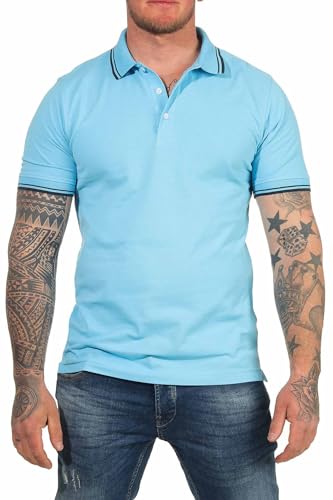 Mivaro Herren Poloshirt T-Shirt Hemd Kurzarm Freizeit Shirt Übergrößen, Größe:XL, Farbe:Türkis von Mivaro