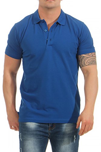 Mivaro Herren Poloshirt in Blau Größe 5XL, klassisch geschnitten mit Polo-Kragen und Knopfleiste, aus atmungsaktiver Baumwolle, Kurzarm, pflegeleicht und bequem für Arbeit und Freizeit von Mivaro