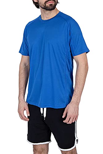 Mivaro Herren Sportshirt, Laufshirt Atmungsaktiv, Trainingsshirt für Männer, Größe:XL, Farbe:Blau von Mivaro