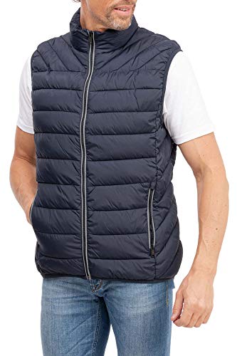 Mivaro Herren Weste Dunkelblau Größe M - moderne Steppweste Herren Regular Fit, leichte ärmellose Jacke für Outdoor und Freizeit, windgeschützte Übergangsweste Männer von Mivaro