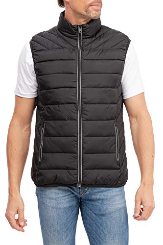 Mivaro Herren Steppweste Schwarz Größe XXL - sportliche ärmellose Jacke Herren Regular Fit, warme gefütterte Weste Männer mit Stehkragen, Outdoor Übergangsweste mit Reißverschluss von Mivaro