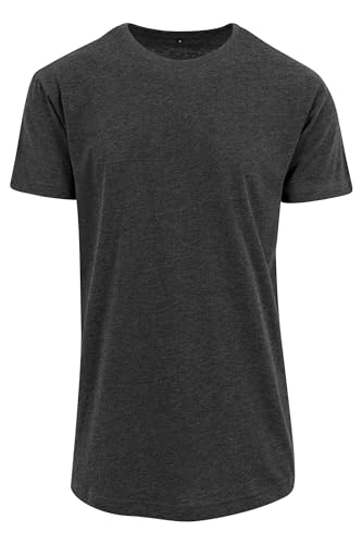 Mivaro Herren T-Shirt extra lang geschnitten, Longshirt für große und schlanke Männer, Größe:3XL, Farbe:Anthrazit von Mivaro