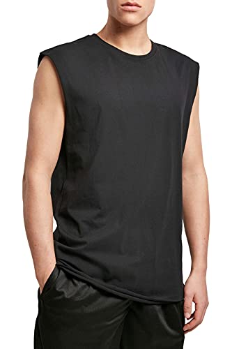 Mivaro Herren T-Shirt ohne Ärmel Tanktop Shirt ohne Ärmel Fitness Tank Top Sport, Größe:L, Farbe:Schwarz von Mivaro