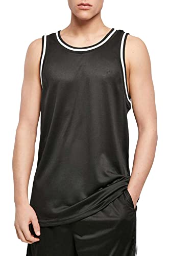 Mivaro Herren Tank Top Basketball Mesh, Achselshirt, Größe:3XL, Farbe:Schwarz/Weiß von Mivaro