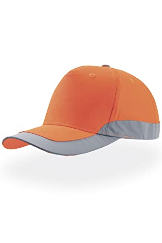 Mivaro Herren Warnschutz Cap Basecap Mütze mit Reflektionsstreifen Orange/Gelb, Größe:Einheitsgröße, Farbe:Orange von Mivaro