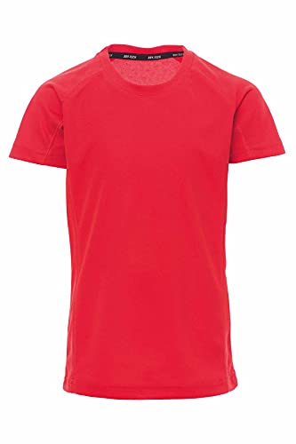 Mivaro Jungen Sport Shirt Trikot Funktionsshirt Laufshirt Fußball Training Tshirt, Größe:110/116, Farbe:Rot von Mivaro