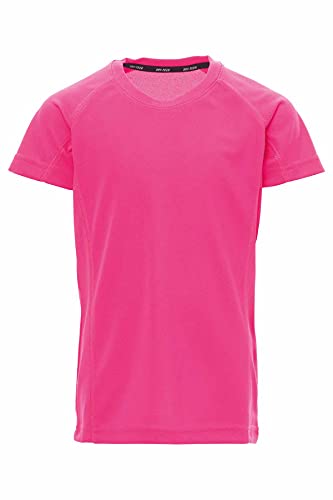 Mivaro Jungen Sport Shirt Trikot Funktionsshirt Laufshirt Fußball Training Tshirt, Größe:122/128, Farbe:Neonpink von Mivaro