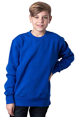 Mivaro Jungen Sweatshirt, Pullover ohne Kapuze für Kinder, Größe:134/140, Farbe:Blau von Mivaro