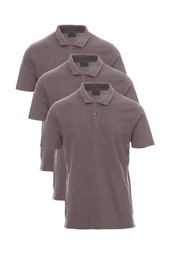 Mivaro Poloshirt Herren 3er Pack Anthrazit Größe XL - Piqué Polo Shirts Männer Set S bis 5XL - Kurzarm Poloshirts Regular Fit Arbeit Freizeit Sport - Baumwolle Atmungsaktiv mit Kragen und Knöpfen von Mivaro