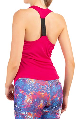 Mivaro Sport Tanktop Damen Pink - enges Trainingstop in Größe: S mit Racerback - atmungsaktiv schnelltrocknend - Sportbekleidung für Frauen Jogging Gym Fitness Yoga von Mivaro