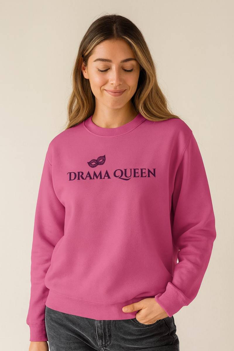 Sweatshirt Pullover Für Frauen | Statement Freches Geschenk Freundin Maske Design Drama Queen Weihnachtsgeschenk von MixMagicDesigns