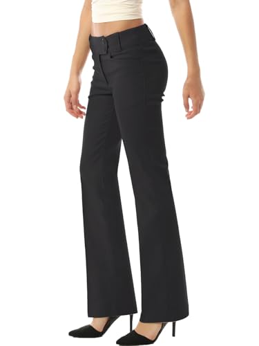 MixMatchy Damen Ultra Stretch Lux Comfort mit Flex Motion Bootcut Anzughose Arbeit Business Büro Hose, Schwarz, 2X von MixMatchy