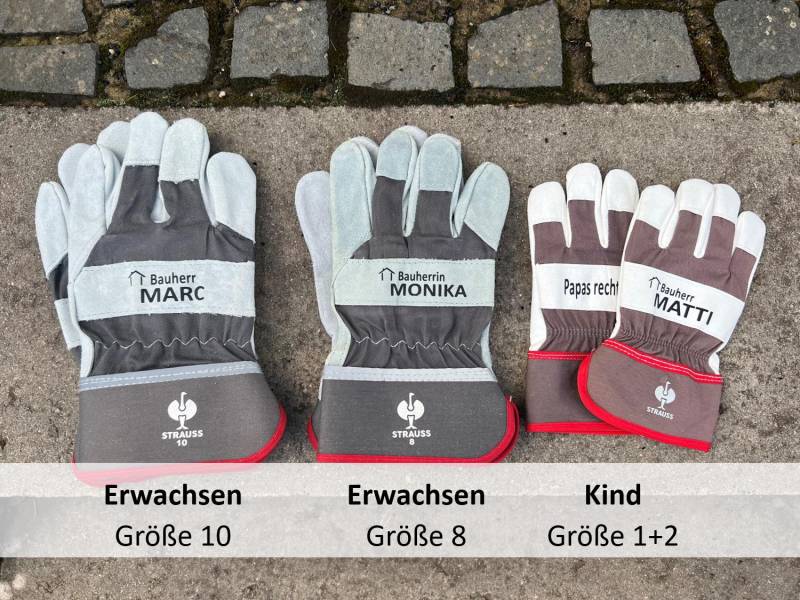 Personalisierte Arbeitshandschuhe Geschenk Vatertag Muttertag Familiengeschenk Bauherr Hausbau Richtfest Personalisierte Arbeitshandschuhe Geschenk Vatertag Muttertag Familiengeschenk Bauherr Hausbau Richtfest von MixToFitShop