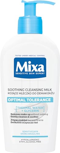 Mixa Make Entferner Milch Optimale Toleranz, leichte Emulsion, kein Reiben, empfindliche Haut, allergische Reaktionen neigbar, 200 ml von Mixa