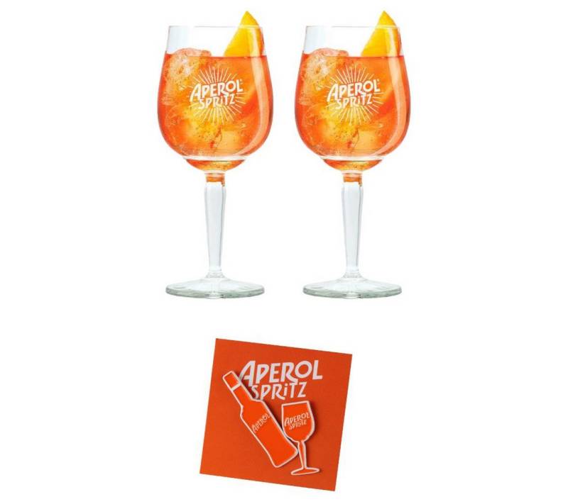 Mixcompany Pins Aperol Spritz Duo-Set – 2 Gläser + 2 auffällige Pins im Set von Mixcompany