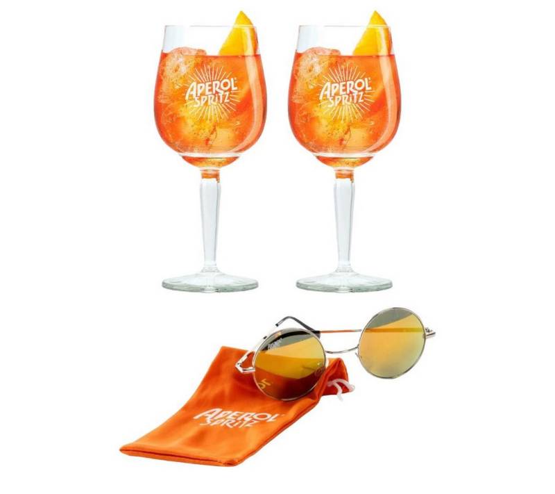 Mixcompany Sonnenbrille Aperol Spritz Starter-Kit – 2 Gläser + Sonnenbrille für den Somme von Mixcompany