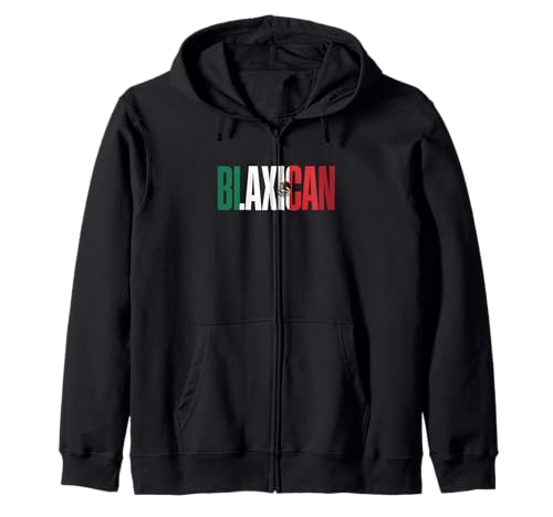 Lustiger Blaxikanischer Spruch Afro Latino Mexikanischer Stolz Frauen Männer Kapuzenjacke von Mixed Heritage Chicano Black Identity Culture Love
