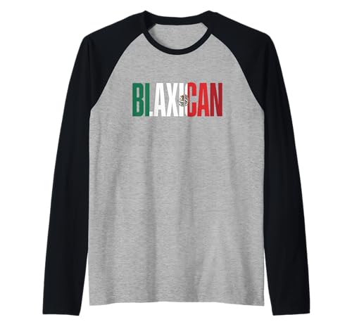 Lustiger Blaxikanischer Spruch Afro Latino Mexikanischer Stolz Frauen Männer Raglan von Mixed Heritage Chicano Black Identity Culture Love