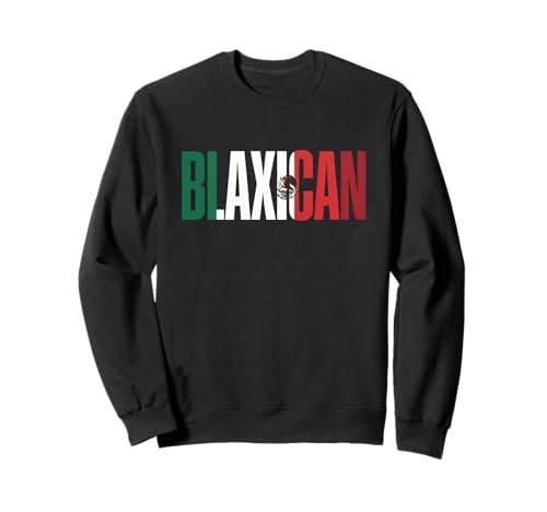 Lustiger Blaxikanischer Spruch Afro Latino Mexikanischer Stolz Frauen Männer Sweatshirt von Mixed Heritage Chicano Black Identity Culture Love