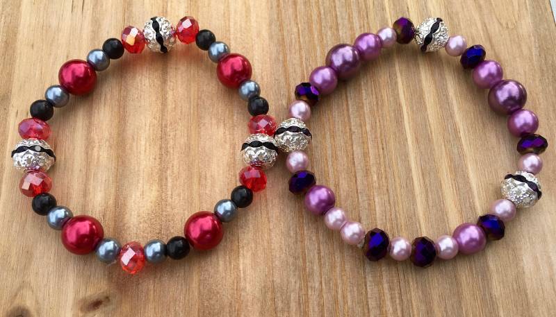 Rot/Lila Armbänder Rot/Lila Armbänder von MixedCreations18