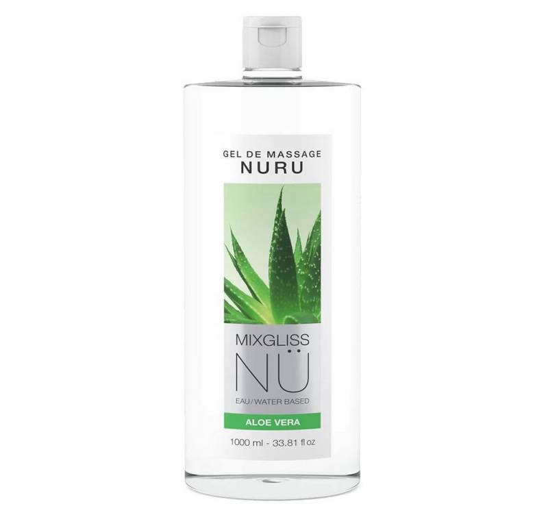 Mixgliss Gleit- und Massagegel NÜ Aloe Vera, Flasche mit 1 Liter, 1-tlg., Nuru Massage Gel mit extra feuchtem Aloe Vera Mixgliss Gleit- und Massagegel NÜ Aloe Vera, Flasche mit 1 Liter, 1-tlg., Nuru Massage Gel mit extra feuchtem Aloe Vera von Mixgliss