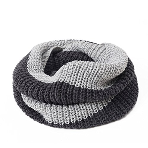 Miya® modische Damen Herbst/Winter lange Strickschal, Oversized Grobstrick Schal, super weich und hochwertige Umhang, (hell grau und schwarz) von Miya