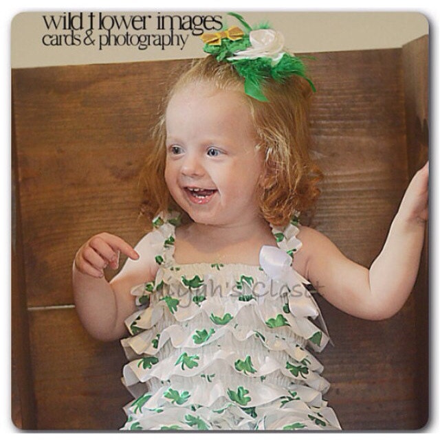st. Patricks Tag Haar Clip Pattys Haarspange Shamrock Kobold Grünes von MiyahsCloset