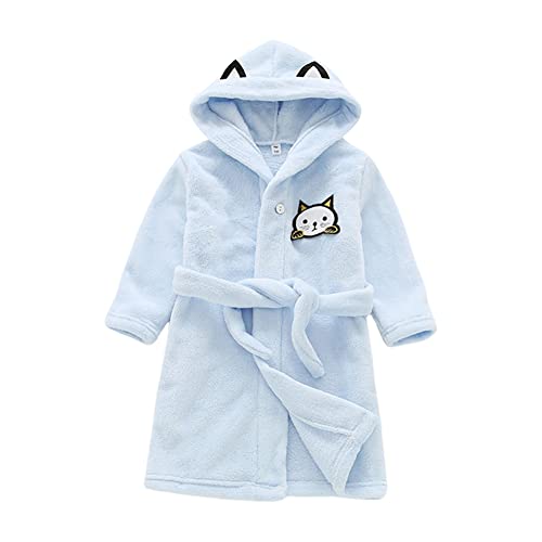 Miyanuby Baby Jungen Mädchen Bademantel Weicher Flanell Langarm Tier Hoodie Morgenmantel Nachtwäsche Homewear für Kinder Baby Jungen Mädchen Geschenk von Miyanuby