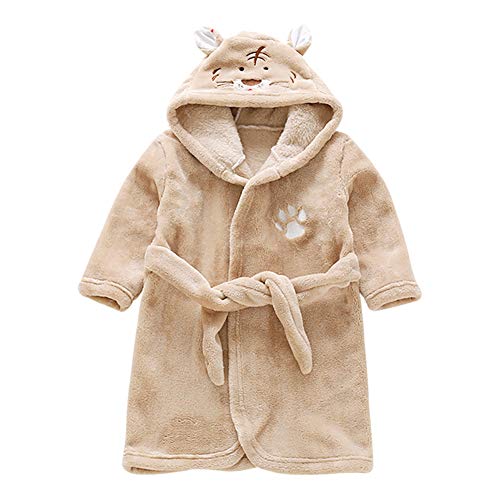 Miyanuby Baby Jungen Mädchen Bademantel Weicher Flanell Langarm Tier Hoodie Morgenmantel Nachtwäsche Homewear für Kinder Baby Jungen Mädchen Geschenk von Miyanuby