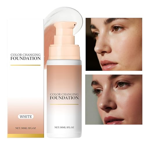 Miyanvuo Farbanpassende Foundation - Make-Up Mit Deckender Wirkung - 30ml Feuchtigkeitsspendende Creme Pflegend Aufhellend für sensible Haut Bühne Reise Festival Erwachsene Alltag von Miyanvuo