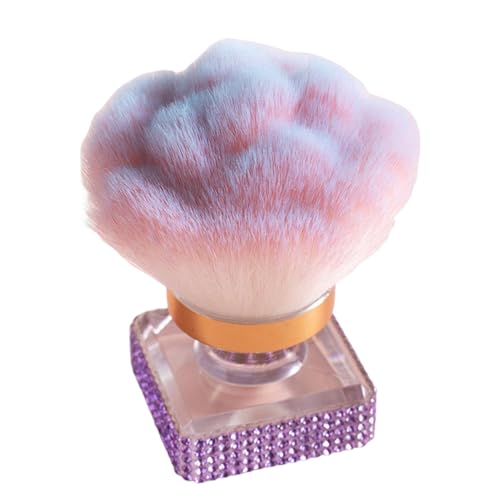 Miyanvuo Puderpinsel Für Make-up Fixierung, Nagelstaub Entferner Reinigungspinsel, Ergonomisches Make Up Tool Zum Konturieren & Highlighten von Miyanvuo