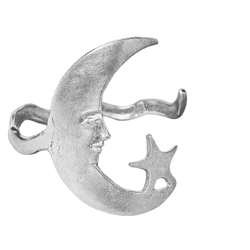 Miyanvuo Stern Mond Offener Armreif | Mit Stern Und Mond Motiv Öffnendes Armband | Romantischer Schmuck Charm Für Teenager Frauen Mütter Töchter Familie Paare Freunde von Miyanvuo