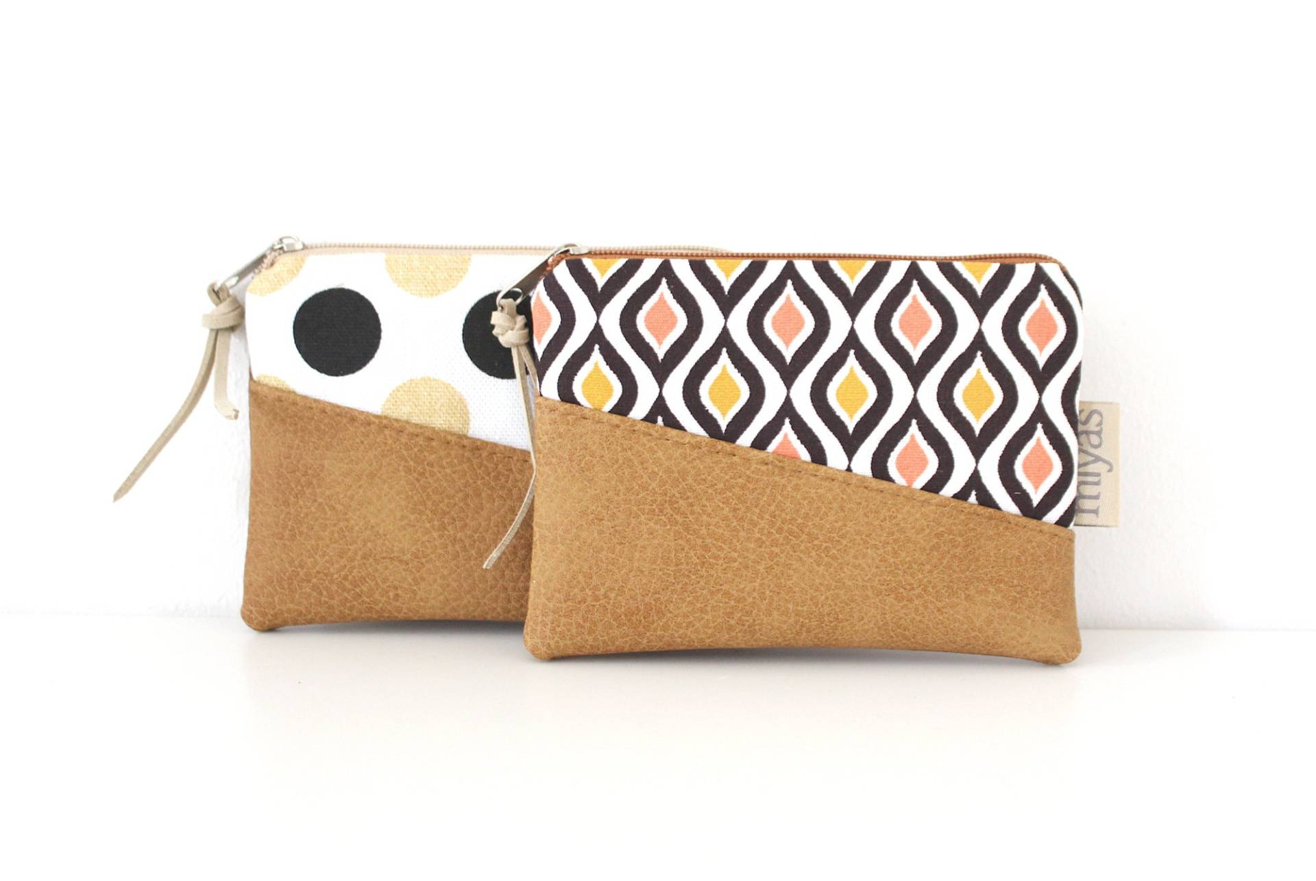 Mini-Geldbörse, Geldbeutel, Portemonnaie, Schlüsseletui, Etui/Vegan, Kunstleder von MiyasAccessoires