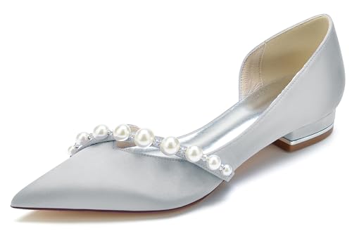 Miyoopark Bequem Damen Hochzeits Schuhe Schlupfen Party Abend Pumps mit Pearl J067 Silber 1" Absatz EU 41 Miyoopark Bequem Damen Hochzeits Schuhe Schlupfen Party Abend Pumps mit Pearl J067 Silber 1" Absatz EU 41 von Miyoopark