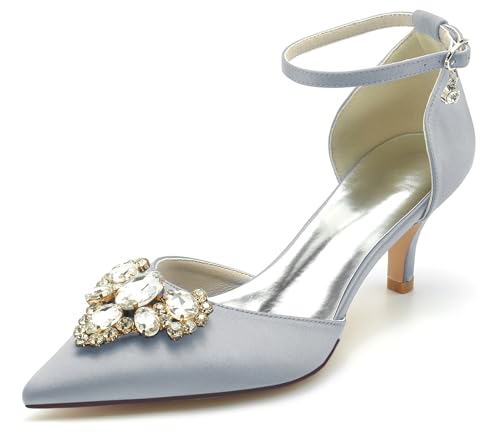 Miyoopark Bequem Damen Hochzeits Schuhe mit Schleifen Prom Abend Pumps J381 Silber 2.5" Absatz EU 41 Miyoopark Bequem Damen Hochzeits Schuhe mit Schleifen Prom Abend Pumps J381 Silber 2.5" Absatz EU 41 von Miyoopark