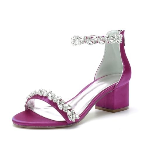 Miyoopark Bling Hochzeits Schuhe fur Damen Offene Abend Sandalen M651 Fuchsia EU 37.5 von Miyoopark