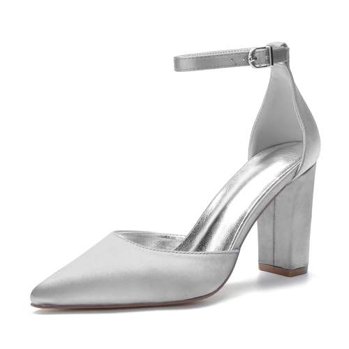 Miyoopark Damen Abend Schuhe Braut Absatzs Fesselriemen Prom Pumps M637 Silber EU 36.5 Miyoopark Damen Abend Schuhe Braut Absatzs Fesselriemen Prom Pumps M637 Silber EU 36.5 von Miyoopark