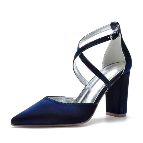Miyoopark Damen Abend Schuhe Braut Absatzs Fesselriemen Prom Pumps M643 Dunkelblau EU 41.5 Miyoopark Damen Abend Schuhe Braut Absatzs Fesselriemen Prom Pumps M643 Dunkelblau EU 41.5 von Miyoopark