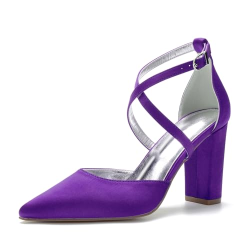 Miyoopark Damen Abend Schuhe Braut Absatzs Fesselriemen Prom Pumps M643 Dunkelviolett EU 41.5 Miyoopark Damen Abend Schuhe Braut Absatzs Fesselriemen Prom Pumps M643 Dunkelviolett EU 41.5 von Miyoopark