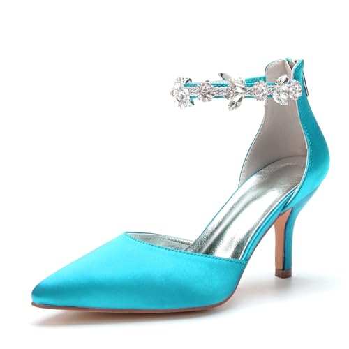 Miyoopark Damen Bequem Abend Schuhe Ankle Chains Hochzeits Pumps M648 Blau Grun EU 41.5 Miyoopark Damen Bequem Abend Schuhe Ankle Chains Hochzeits Pumps M648 Blau Grun EU 41.5 von Miyoopark