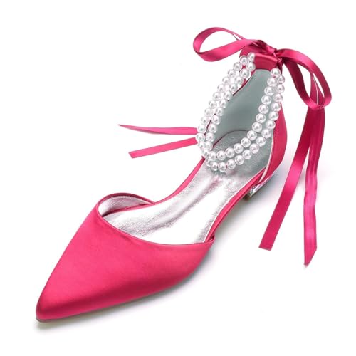 Miyoopark Damen Bequem Abend Schuhe mit Schleif Braut Hochzeits Pumps M671 Rosa EU 36.5 von Miyoopark
