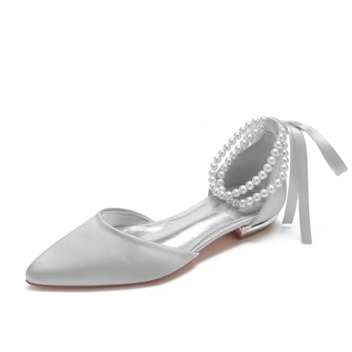 Miyoopark Damen Bequem Abend Schuhe mit Schleif Braut Hochzeits Pumps M671 Silber EU 42.5 Miyoopark Damen Bequem Abend Schuhe mit Schleif Braut Hochzeits Pumps M671 Silber EU 42.5 von Miyoopark