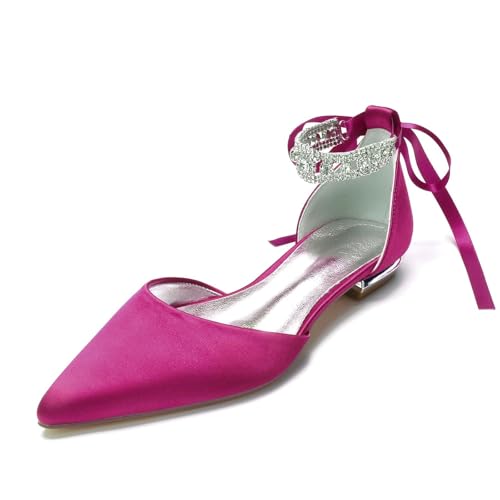 Miyoopark Damen Bequem Abend Schuhe mit Schleif Braut Hochzeits Pumps M672 Fuchsia EU 42.5 von Miyoopark