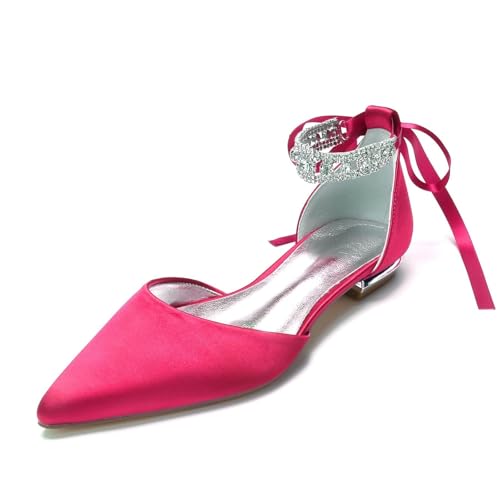 Miyoopark Damen Bequem Abend Schuhe mit Schleif Braut Hochzeits Pumps M672 Rosa EU 38 von Miyoopark