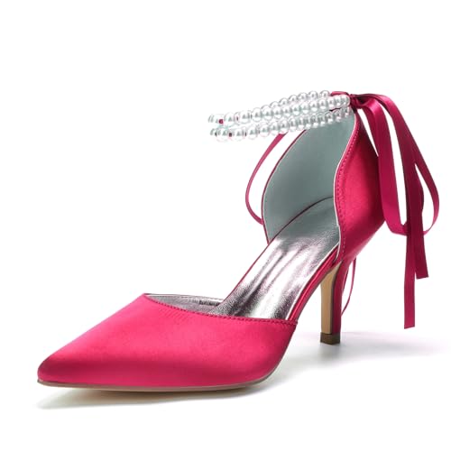 Miyoopark Damen Bequem Hochzeit Schuhe Geschlossene Abend Pumps M647 Rose EU 42.5 von Miyoopark