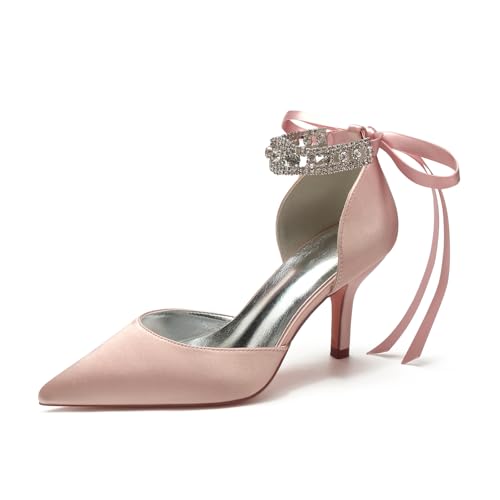 Miyoopark Damen Bequem Hochzeit Schuhe Geschlossene Abend Pumps M649 Altrosa EU 40.5 von Miyoopark