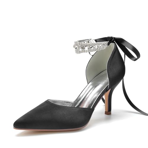 Miyoopark Damen Bequem Hochzeit Schuhe Geschlossene Abend Pumps M649 Schwarz EU 42.5 von Miyoopark